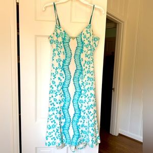 Turquoise and white Tracy Reese sundress. Size 8.